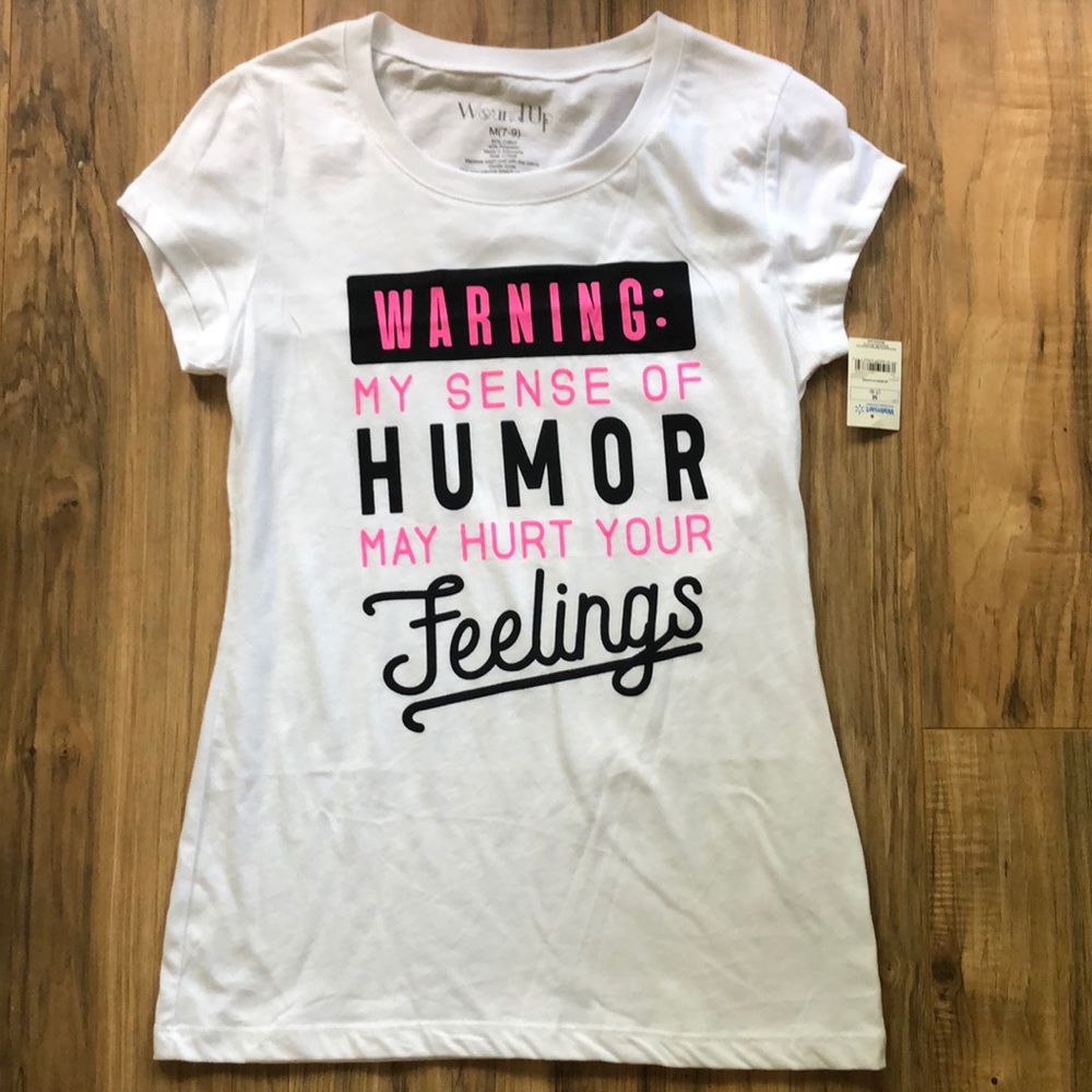 White graffic tee